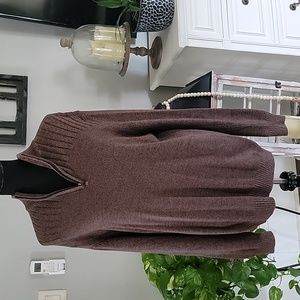Mens size XL Brown Covington zip up sweater